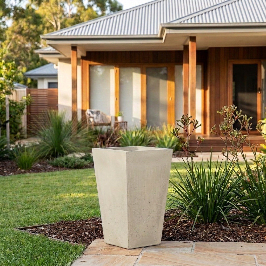 StoneLite Tall Tapered Square - Various sizes available - Paperbark Half