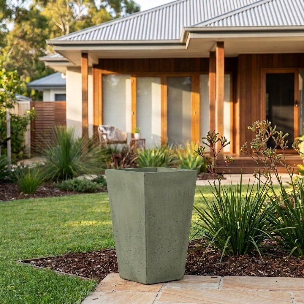 StoneLite Tall Tapered Square - Various sizes available - Pale Eucalyptus