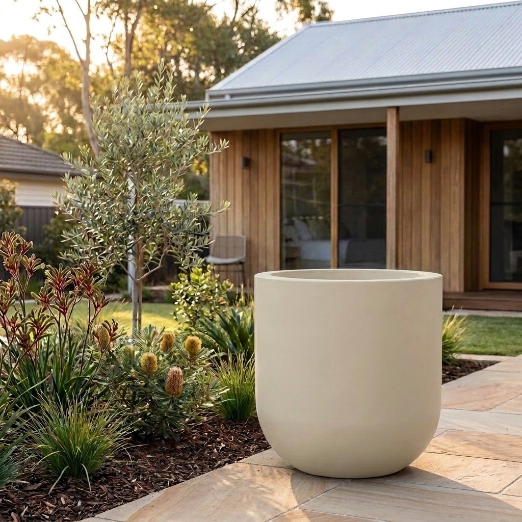StoneLite Tall Tub - Various sizes available - Paperbark Half