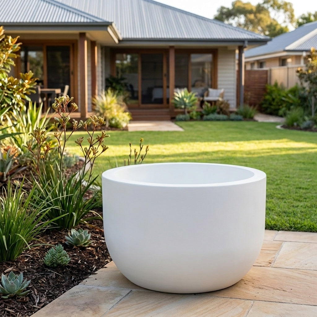 StoneLite Tub - Various sizes available - White on White