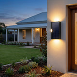 Stylish Up and Down Solar Wall Light, Black