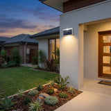Stylish Up and Down Solar Wall Light, Silver