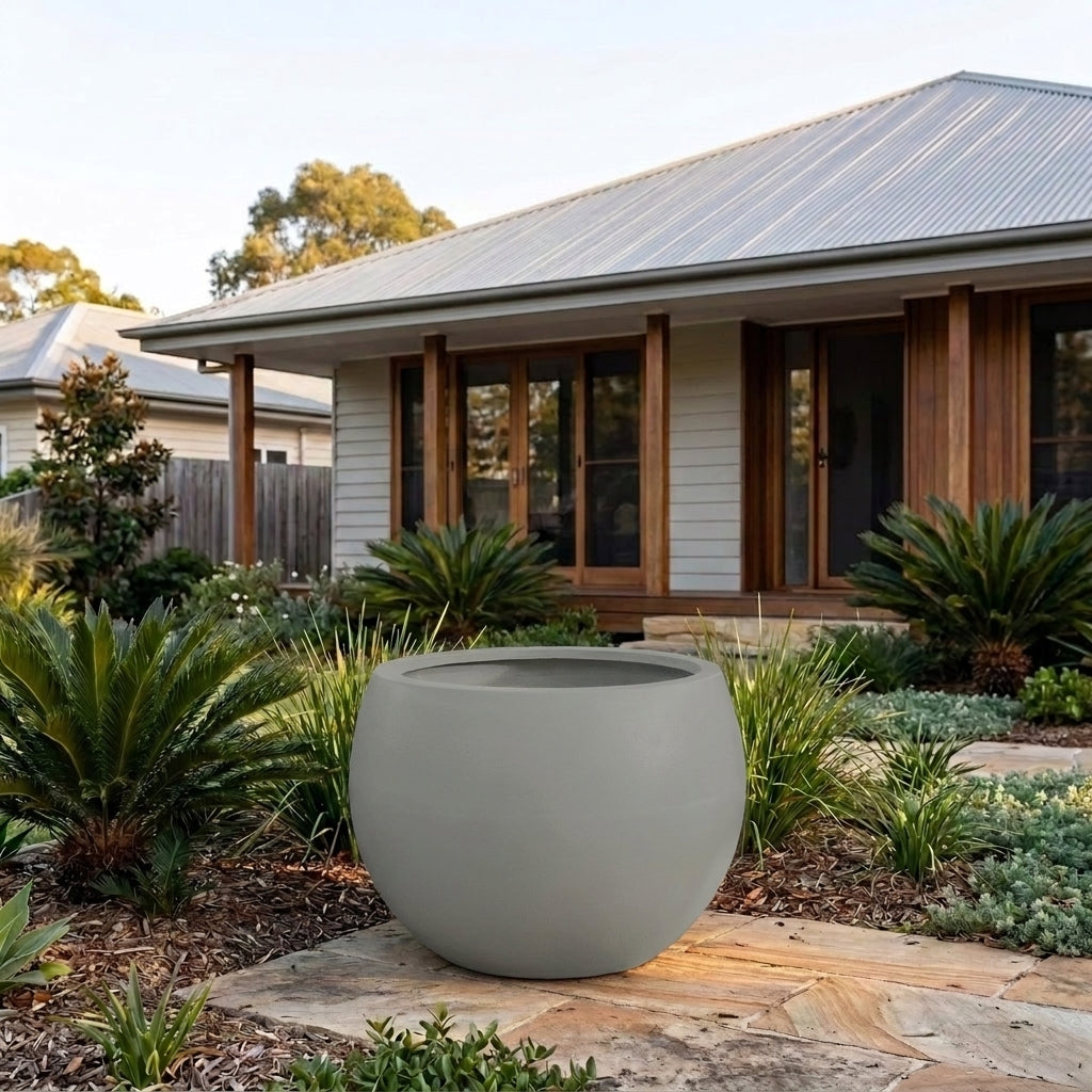 Terrazzo Ball Planter - Various sizes available - Neutral Grey