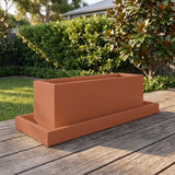 Terrazzo Divider Trough Saucer - Various sizes available - Terracotta