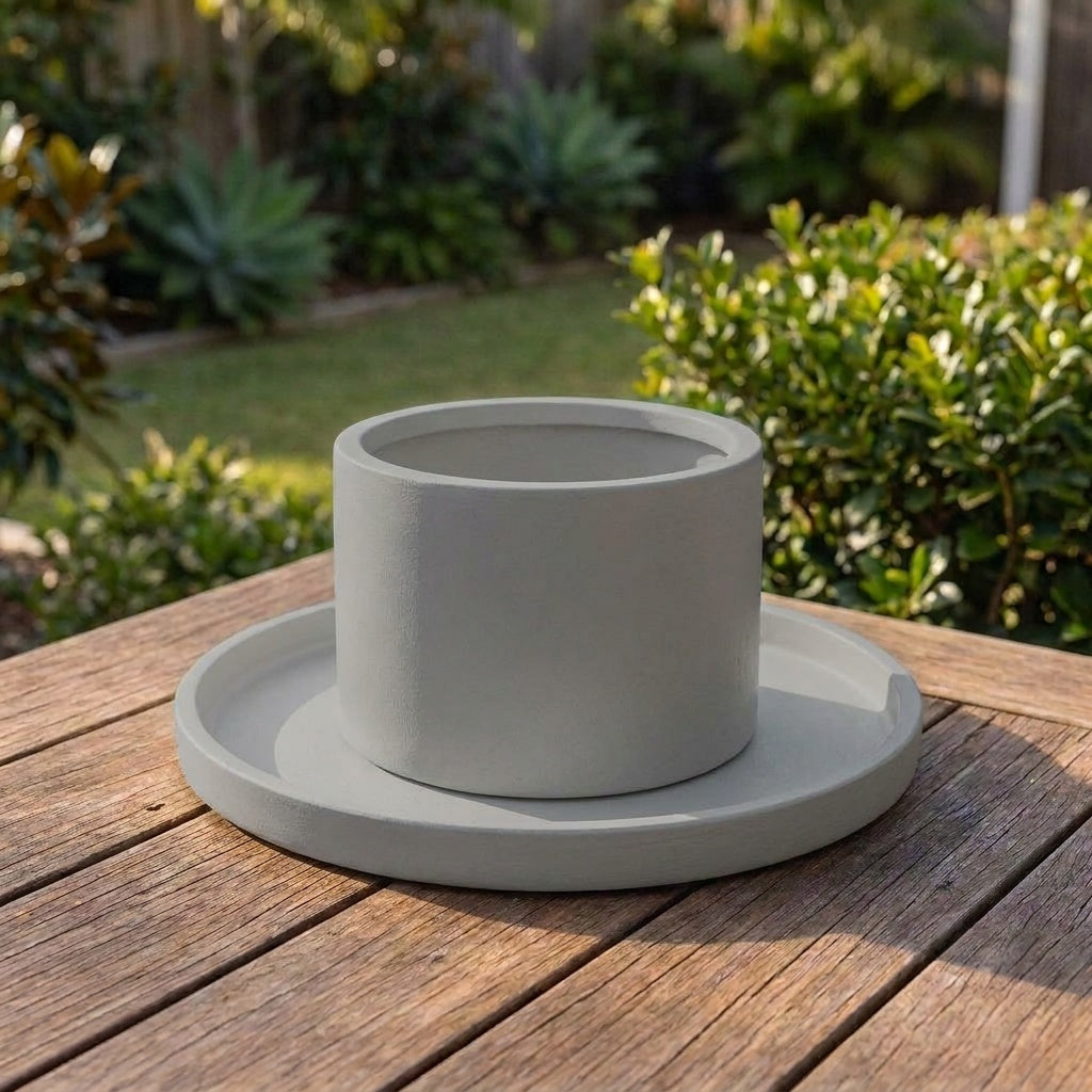 Terrazzo Round Saucer - Various sizes available - Concrete