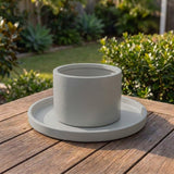 Terrazzo Round Saucer - Various sizes available - Neutral Grey