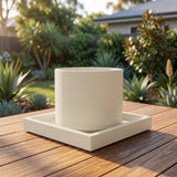 Terrazzo Square Saucer - Various sizes available - Paperbark Half