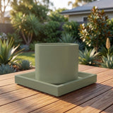 Terrazzo Square Saucer - Various sizes available - Pale Eucalyptus