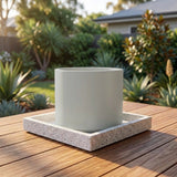 Terrazzo Square Saucer - Various sizes available - Shale Grey