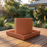 Terrazzo Square Saucer - Various sizes available - Terracotta