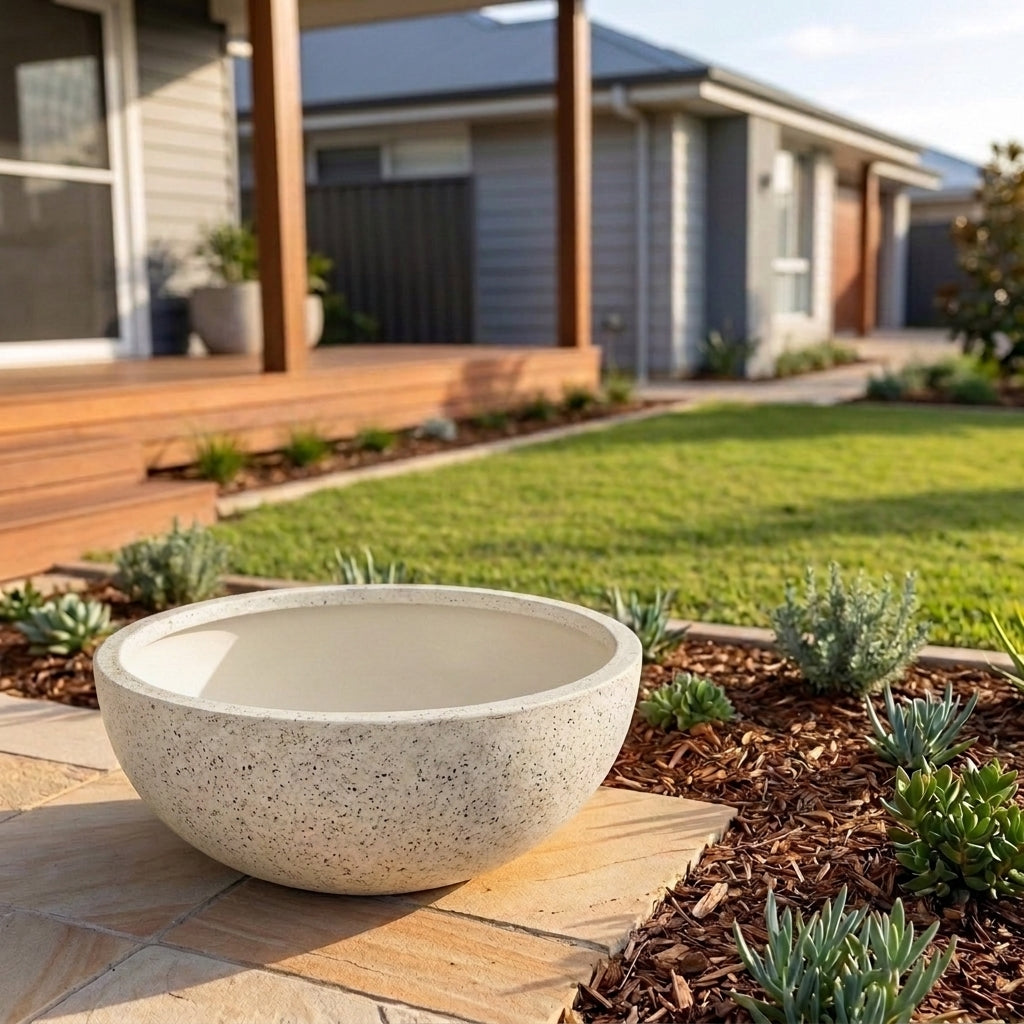 Terrazzo Wok Bowl - Various sizes available - Paperbark Half