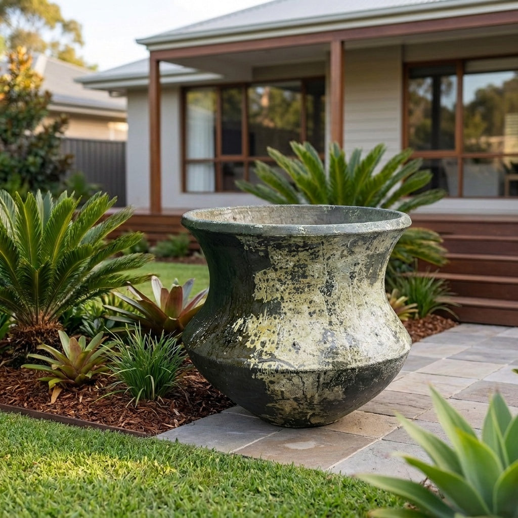 Thai Limestone Cauldron - 105 x 83cm
