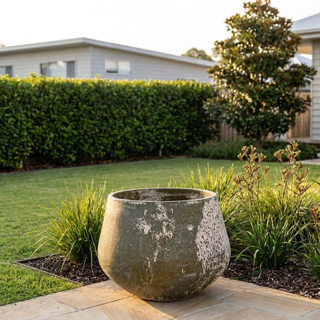 Thai Limestone Torquelstone Pot - 70 x 60cm