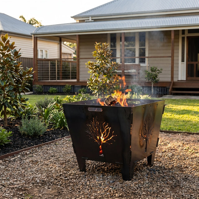 Tree Portable Flat-Pack Steel Fire Pit