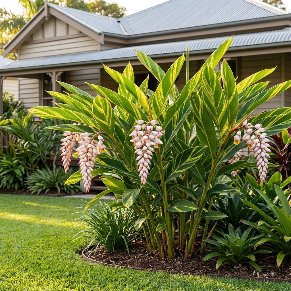 Variegated Shell Ginger (Alpinia zerumbet)