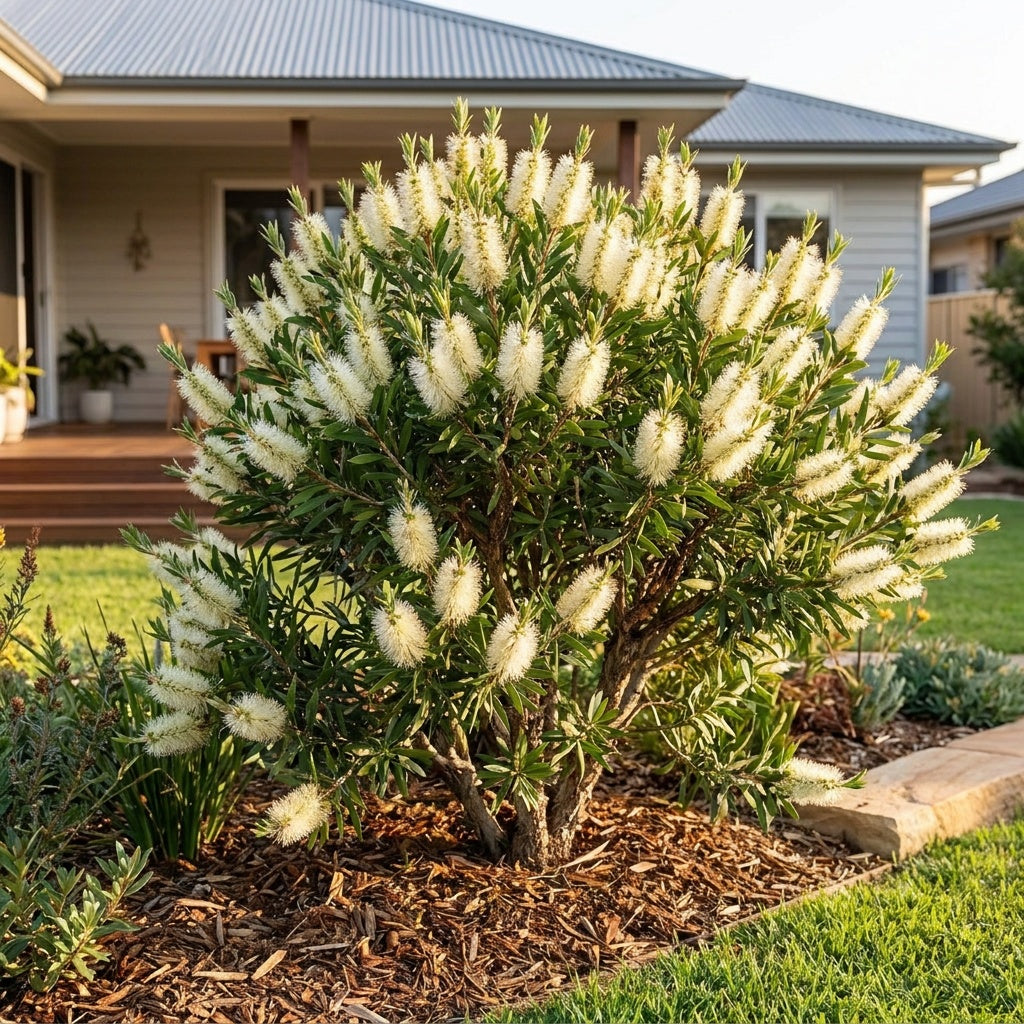 White Anzac Bottlebrush - Callistemon citrinus 'White Anzac'
