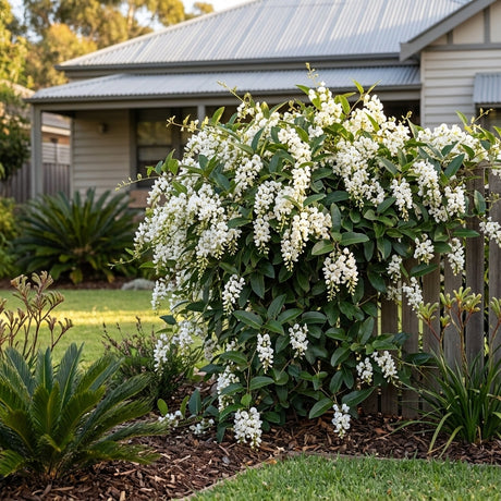 White Coral Pea Snow White - Hardenbergia violacea 'Edna Walling Snow White'